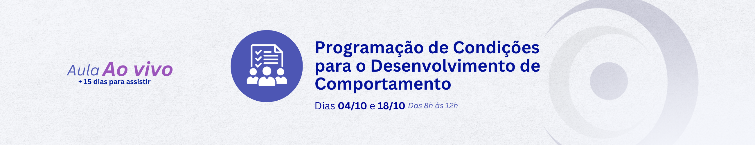 Programação de Condições para Desenvolvimento de Comportamentos